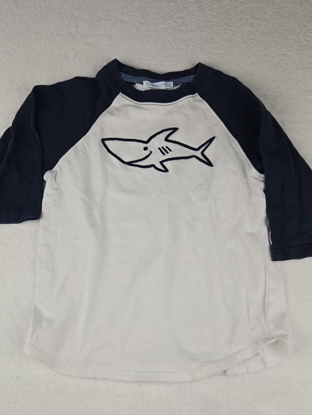 Janie and Jack Shark Raglan Sleeve Long Sleeve T-Shirt Size 5
